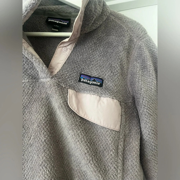 Patagonia purple re-tool fuzzy snap pullover - Picture 2 of 2